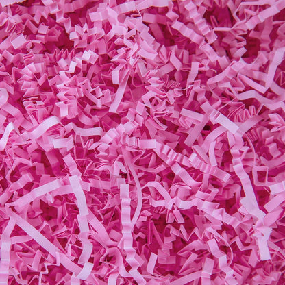 1/2 LB Crinkle Cut Paper Shredded Filler Paper for Gift Baskets Gift Box Confetti Shreds Decoration Stuffing for Birthday, Weddings, Anniversaries, Christmas Wrapping Pink