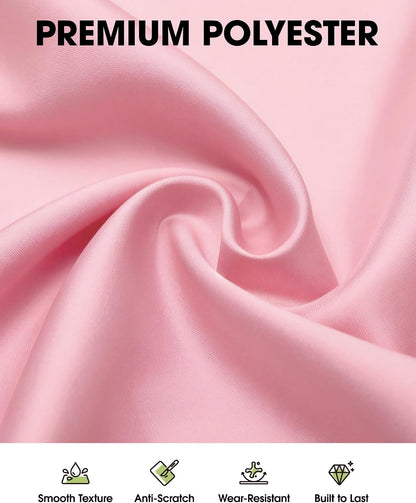 Polyester Tablecloth 60" x 102" Reusable Washable 2 Pack Pink