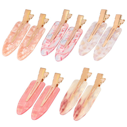 Magicsky 10PCS Creaseless No Bend Bang Resin Hair Clips For Women - Pink