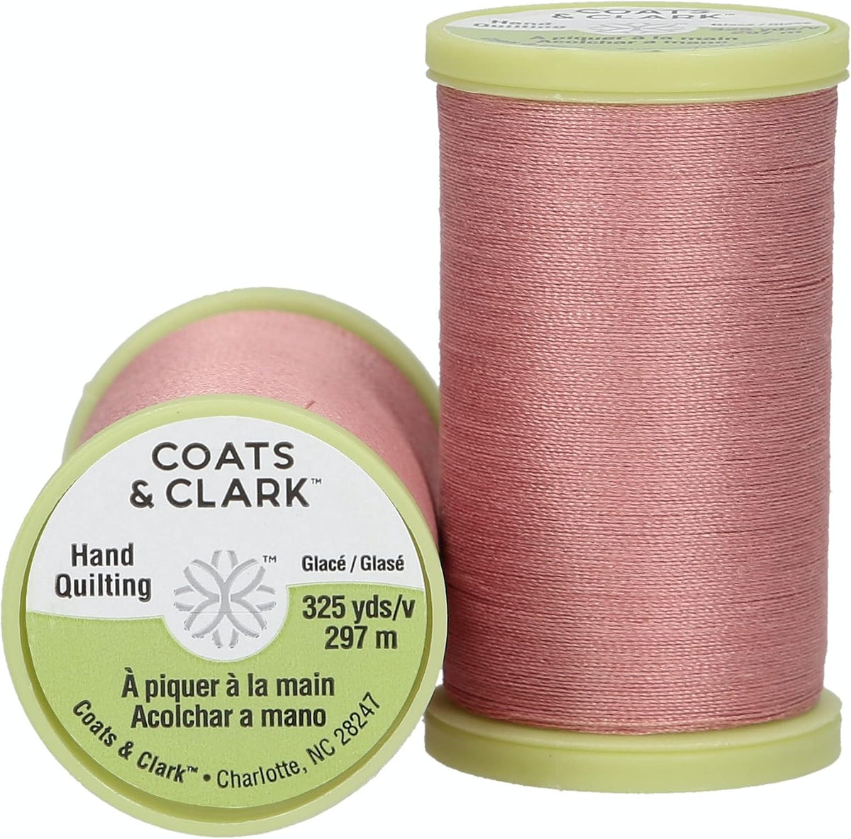 Coats: Thread & Zippers Coats Dual Duty Plus Hand Quilting Thread 325yd, Almond Pink