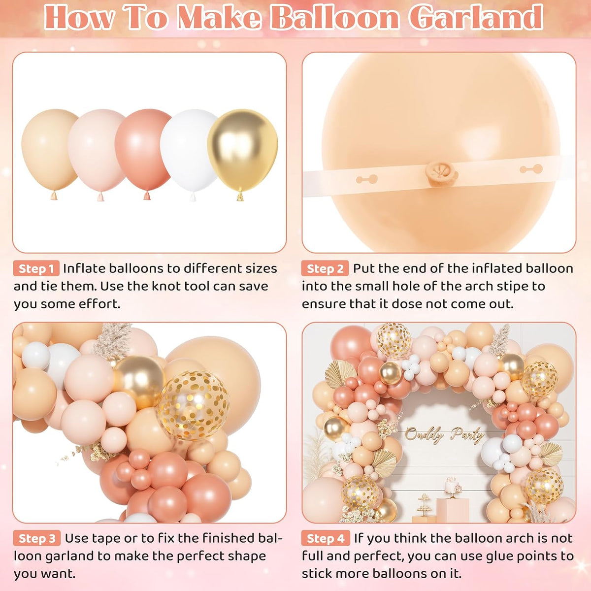Blush Balloons Arch Garland Kit 18 12 10 5 Inch
