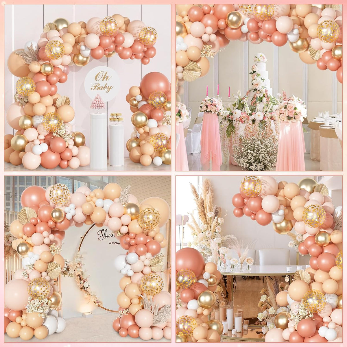 Blush Balloons Arch Garland Kit 18 12 10 5 Inch