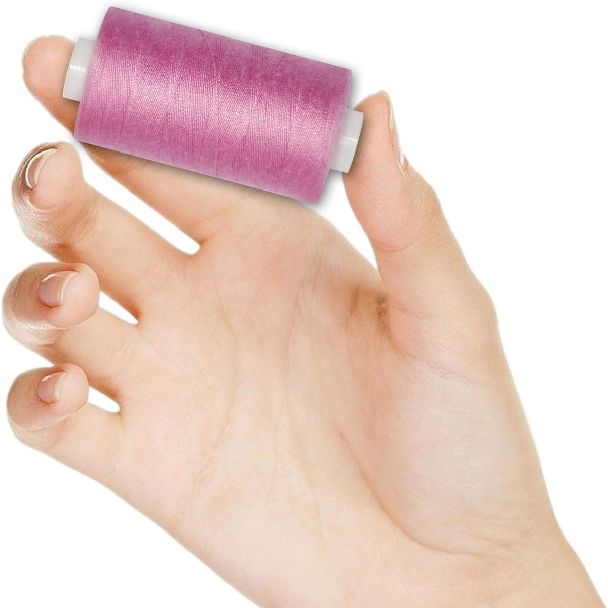 All Purpose Sewing Thread-2 Spools of Hand Polyester Sewing Thread for Sewing Machine for Hand and Machine Sewing(Light Cyclamen Pink, 2 spools)