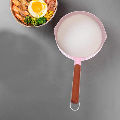 Aluminium Cooking Pot Food Cookware 18cm Pink Handled Saucepan Lightweight Kitchen Soup Pot for Food Preparation