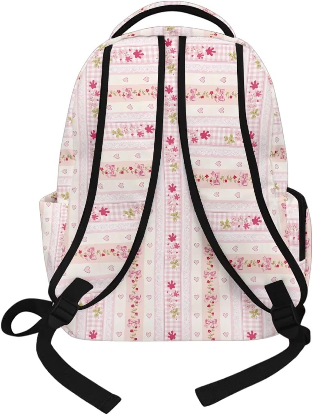 Axolotl Paw Print School Backpack for Girls Large Capacity Bookbag with Anti Theft Pocket Lighweight Schoolbag Travel Daypack for Kids Teens Preschool Students, Pink