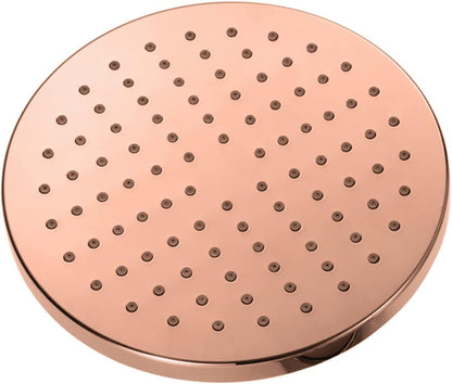 Rain Shower Head, High Pressure Waterfall Showerhead with Adjustable Angle and Anti-Clogging Silicone Nozzles, Luxury Bathroom Overhead Shower,Round Rose Gold