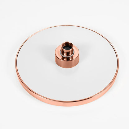 Rain Shower Head, High Pressure Waterfall Showerhead with Adjustable Angle and Anti-Clogging Silicone Nozzles, Luxury Bathroom Overhead Shower,Round Rose Gold