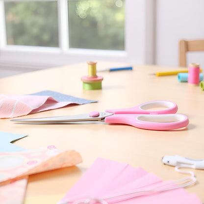 Pink Scissors, 7.5" All Purpose Scissor for Office and Home (3 Pack)