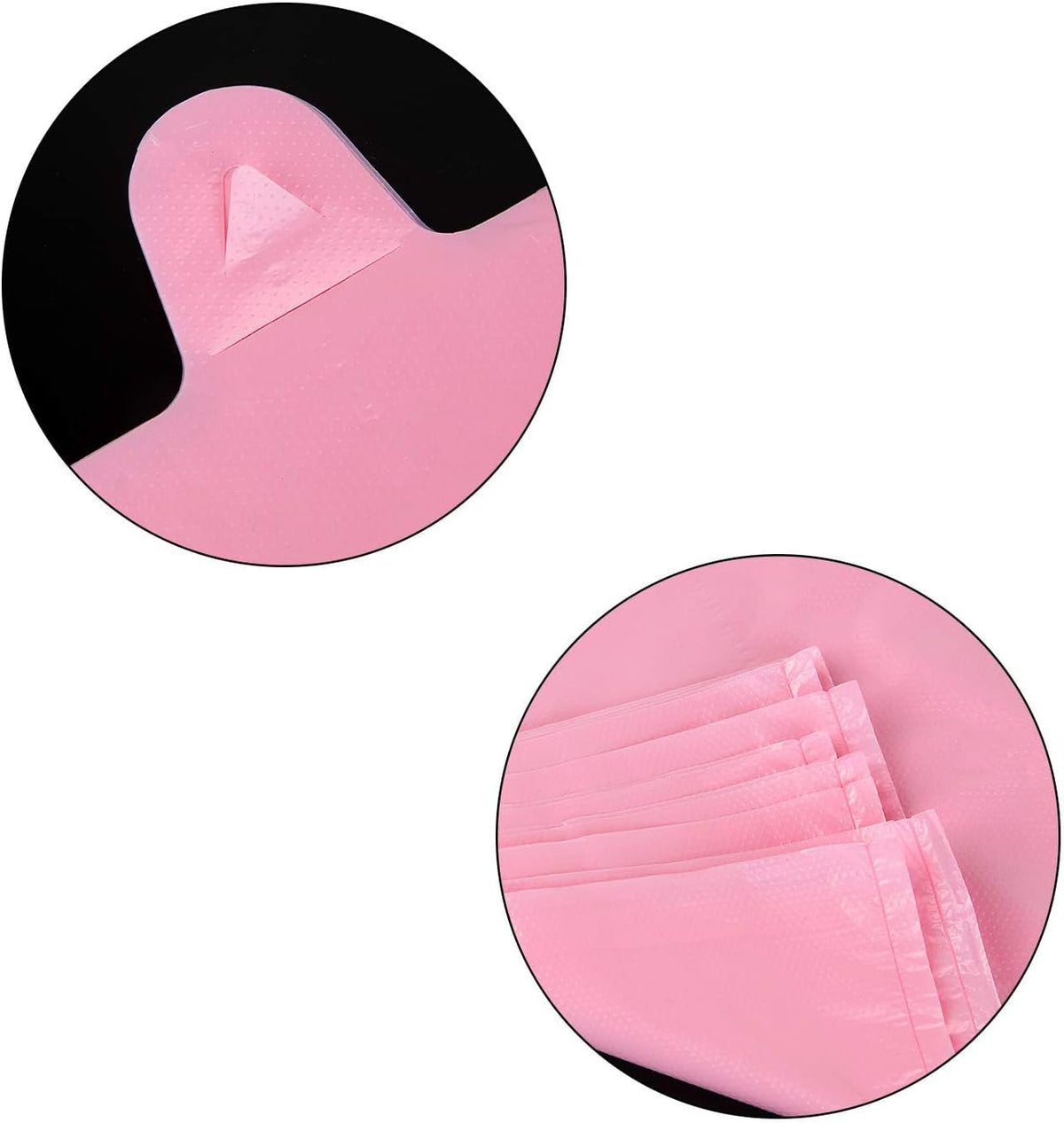 Pink Plastic Bags with Handles, T Shirt Bags 12x20 Inch, 50 Count