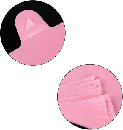 Pink Plastic Bags with Handles, T Shirt Bags 12x20 Inch, 50 Count