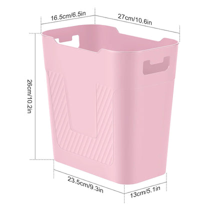 Small Pink Trash Can Wastebasket 2.2 Gallon Badroom Garbage Can,Pink