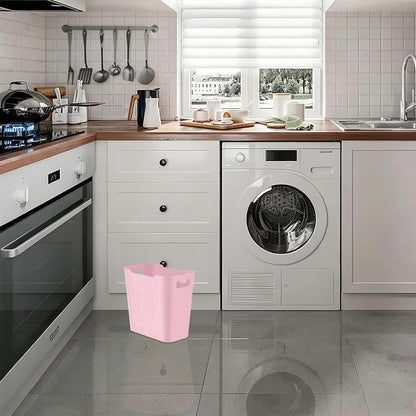 Small Pink Trash Can Wastebasket 2.2 Gallon Badroom Garbage Can,Pink