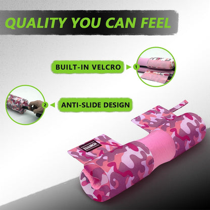 Barbell Pad Built-in Anti-Slide Design for Hip Thrusts, Squats and Lunges, Neck & Shoulder Protective Pad - Fits Standard and Olympic Bars