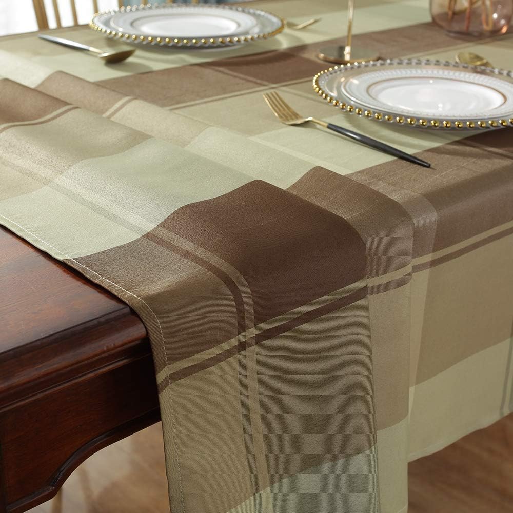 SASTYBALE Square Napkins Cloth 20 x 20 Inch Set of 4 Soft Checkered Napkin for Dinner, Wedding, Party and Holiday(Square 20 x 20 inch, 4 Pieces Taupe)