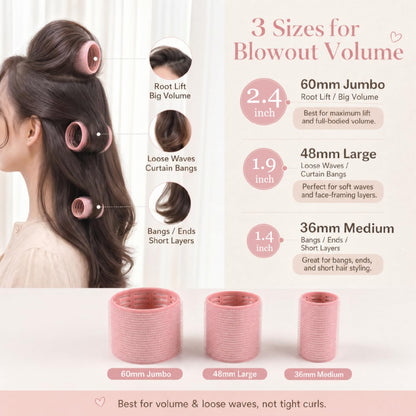 Ceramic Thermal Hair Rollers,18 Pcs Set for Women Styling