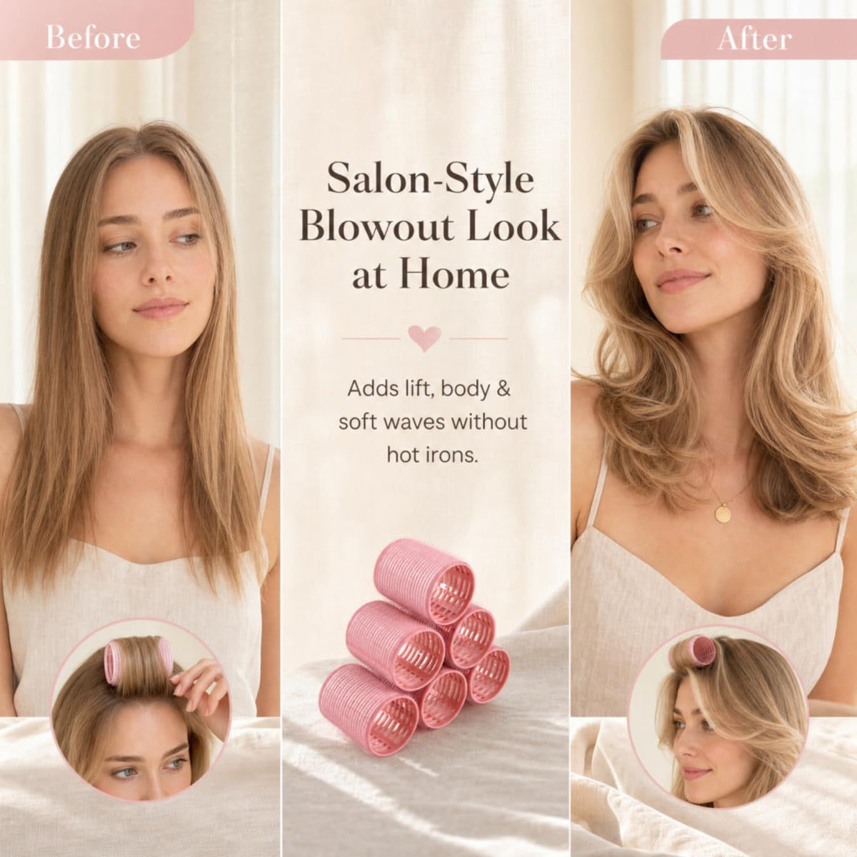 Ceramic Thermal Hair Rollers,18 Pcs Set for Women Styling