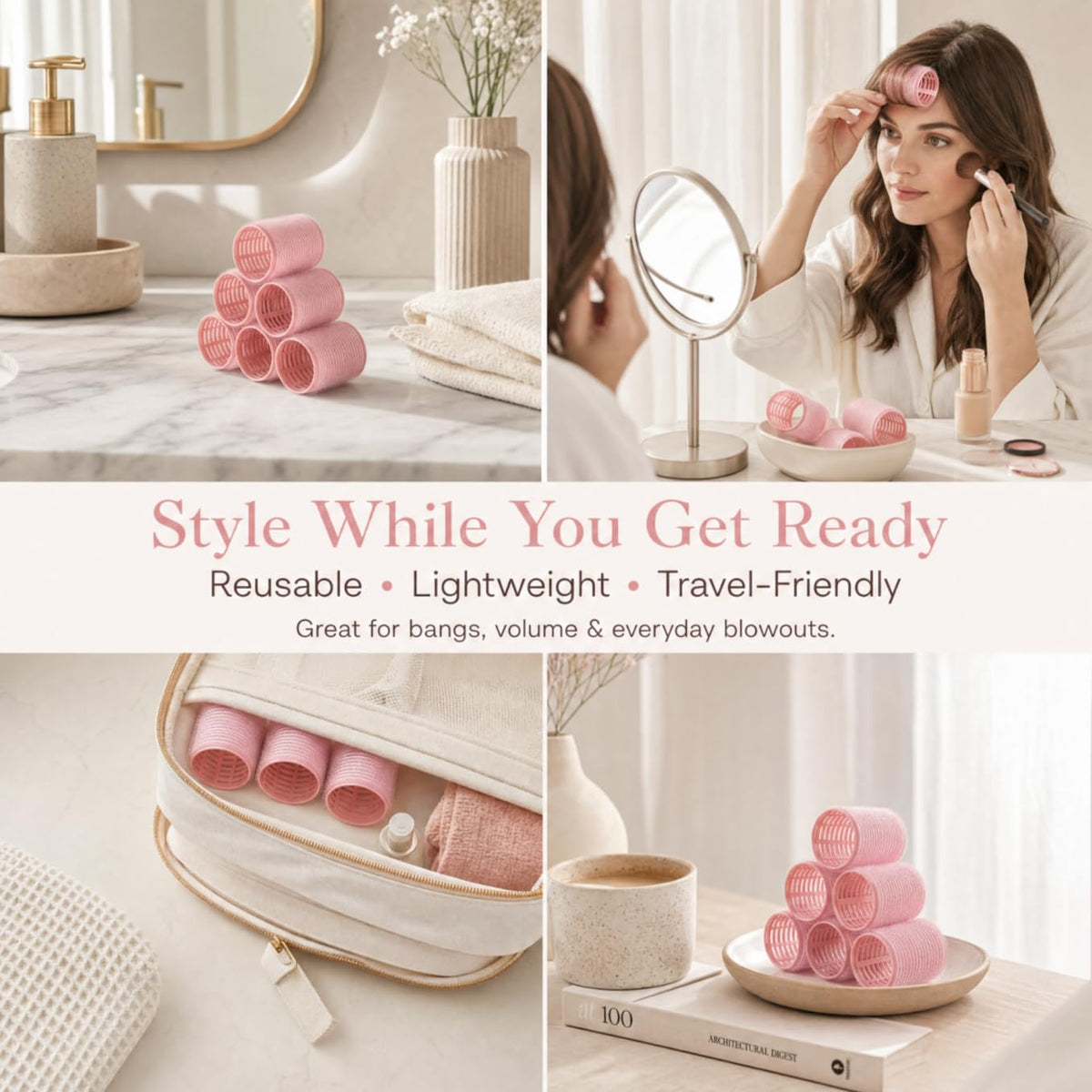 Ceramic Thermal Hair Rollers,18 Pcs Set for Women Styling