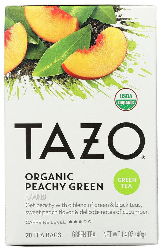 Tea Bag Organic Peachy Green Tea, 20 CT (Pack of 2)