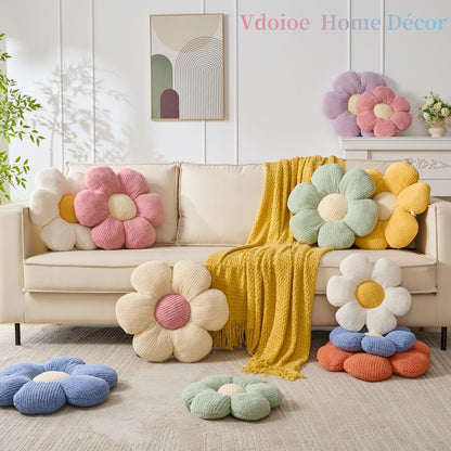 Flower Pillow,15.75" Daisy Pillow Pink Throw Pillows