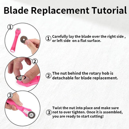 Rotary Cutter for Fabric, 45mm and 28mm Rotary Cutters Kit with 10 Blades