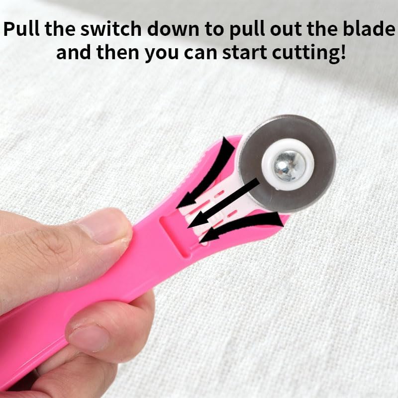 Rotary Cutter for Fabric, 45mm and 28mm Rotary Cutters Kit with 10 Blades