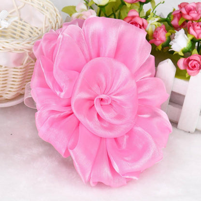 1 Pair Flower Curtain Tiebacks Christmas Decor for Baby Nursery Room Girl’s Bedroom Window Drapes Wedding Birthday Party Decoration Ties Holdbacks Home Bridal Shower Gift Ornament (Pink)