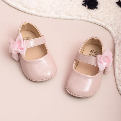 Infant Baby Girls Mary Jane Shoes Bow Ballet Flats First Walkers