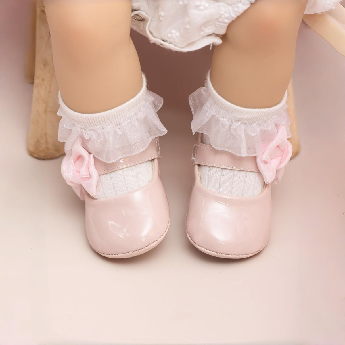 Infant Baby Girls Mary Jane Shoes Bow Ballet Flats First Walkers