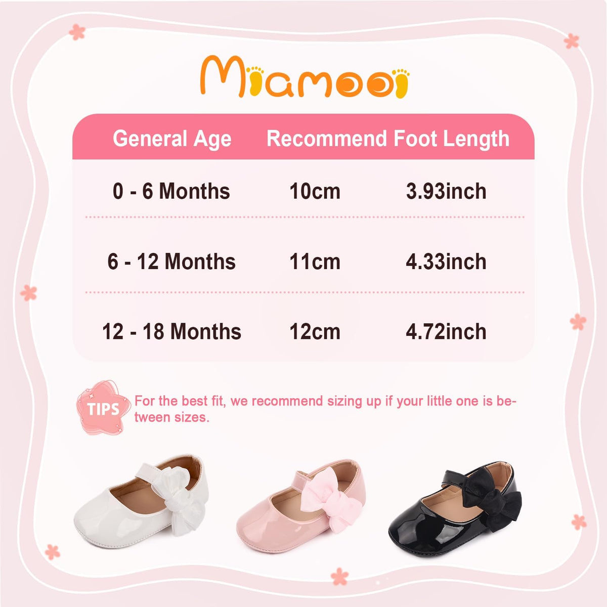 Infant Baby Girls Mary Jane Shoes Bow Ballet Flats First Walkers