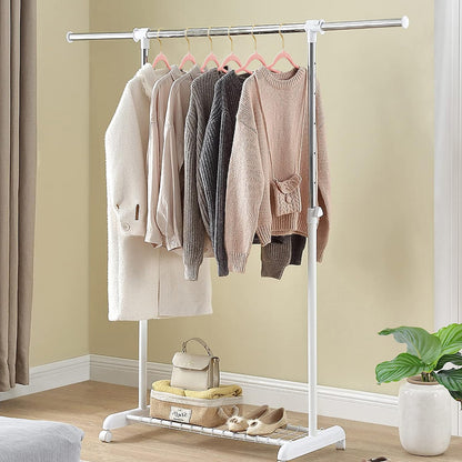 52 Packs Velvet Clothes Hangers, 17.3 Inches Non-Slip Skirt Hangers, Sturdy Dresses Hangers with Shoulder Notches, Space Saving Clothing Hangers for Adults, Pink with Gold Hook