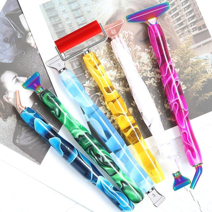 Diamond Art Pens Tools Diamond Painting Accessories Kits with Screw Metal Tip Roller Diamond Painting Pen Drill Bead Dot Pens for Art Craft Nail (Pink Pen Rose Gold 6)