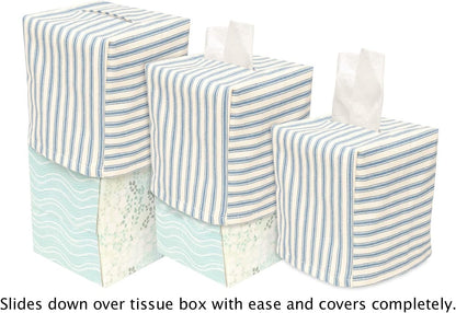 Tissue Box Cover Tissue Holder Tissue Dispenser Square Cube, Soft Fabric Cover Slips Over Cardboard Facial Tissue Boxes - Pink Room Decor, Nursery Decor, Bathroom, Bedroom, Lined Fabric Folds Flat