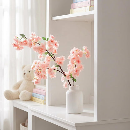 Light Pink Cherry Blossom Branches Sakura, Japanese Faux Silk