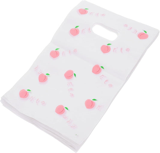 100pcs White Daisy Bags 5.12 X 8.27 Inch Birthday Party Favors Candy Pouches Sturdy Small Peach Pattern Party Packaging Bags