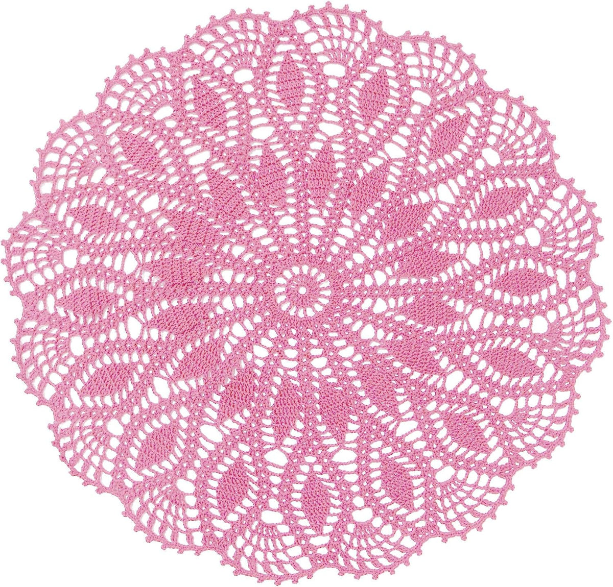 22 Inch Table Placemat Kitchen Round Decor Doily Washable Tablecloth Doilies (Pink)