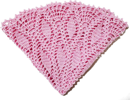 22 Inch Table Placemat Kitchen Round Decor Doily Washable Tablecloth Doilies (Pink)