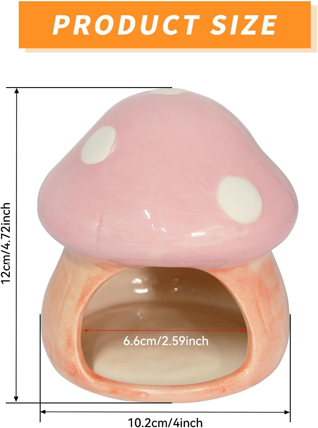 Fish Tank Decor, Cute Mushroom House Aquarium Decorations Accessory, Betta Bed Fish Tank Caves for Goldfish Shrimp Toad Hideout (Pink)