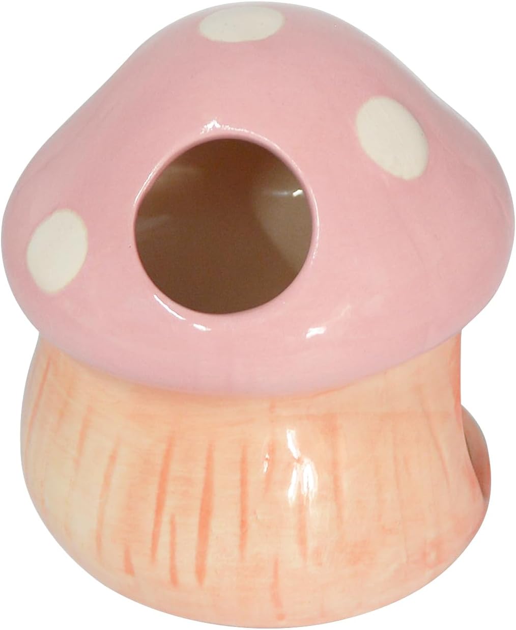 Fish Tank Decor, Cute Mushroom House Aquarium Decorations Accessory, Betta Bed Fish Tank Caves for Goldfish Shrimp Toad Hideout (Pink)