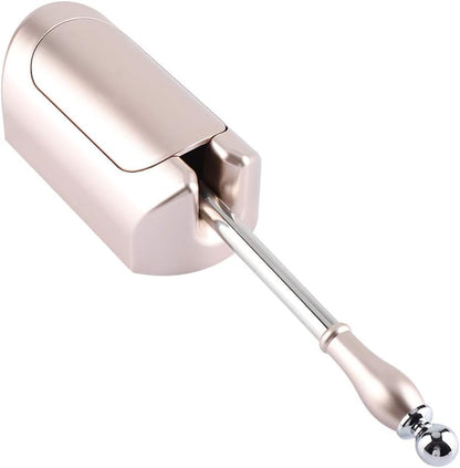 Toilet Brush Set with Stainless Steel Handle and HolderRose Gold Toilet Brush for Home, Bathroom Hotel, Plastic Bristles, Durable Toilet Cleaning Tool