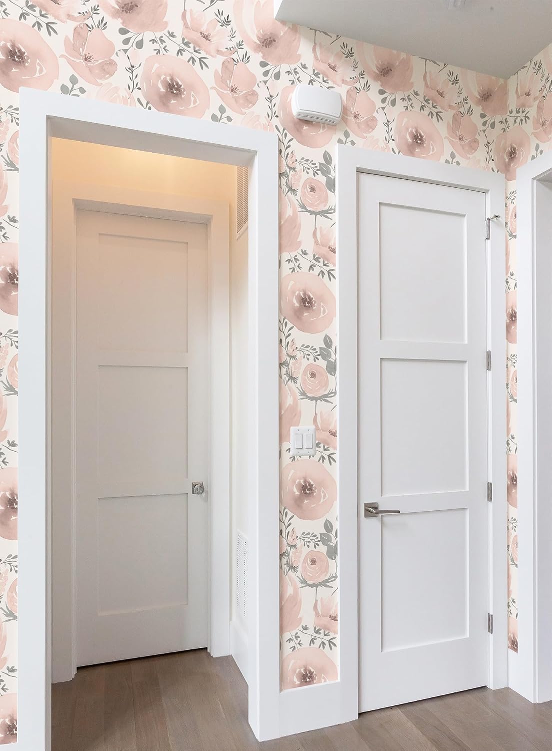 Floral Peel and Stick Wallpaper Pink Wallpaper for Bedroom Self Adhesive Wall Paper Girls Room 17.3"x118" (Pink, 17.3" x 118")