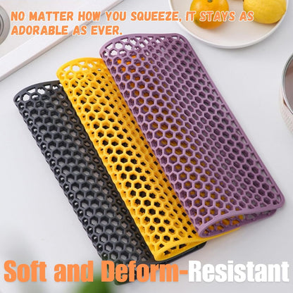 Silicone Dish Drying Mat for Versatile Use - Heat-Resistant, Eco-Friendly and Easy to Clean Mat for Kitchen Counter, Sink or Drawer Liner - 12" (30.5 CM), Pink