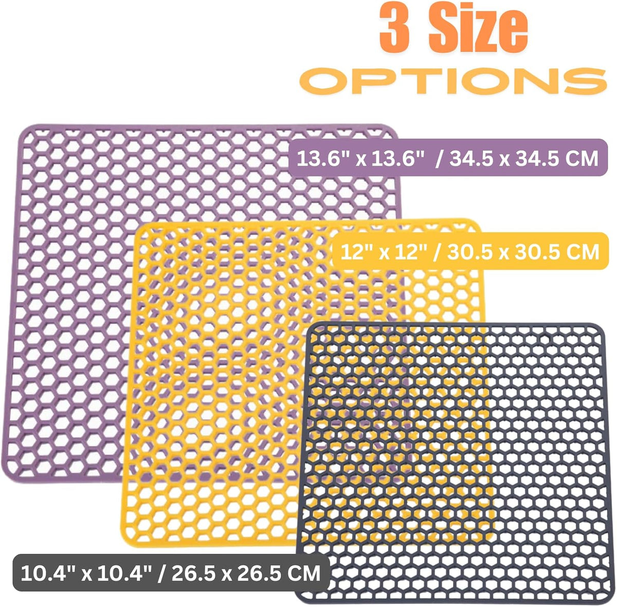 Silicone Dish Drying Mat for Versatile Use - Heat-Resistant, Eco-Friendly and Easy to Clean Mat for Kitchen Counter, Sink or Drawer Liner - 12" (30.5 CM), Pink