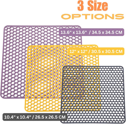 Silicone Dish Drying Mat for Versatile Use - Heat-Resistant, Eco-Friendly and Easy to Clean Mat for Kitchen Counter, Sink or Drawer Liner - 12" (30.5 CM), Pink