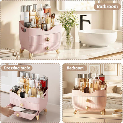 Makeup Organizer Countertop, Large Capacity Skincare Organizer for Vanity