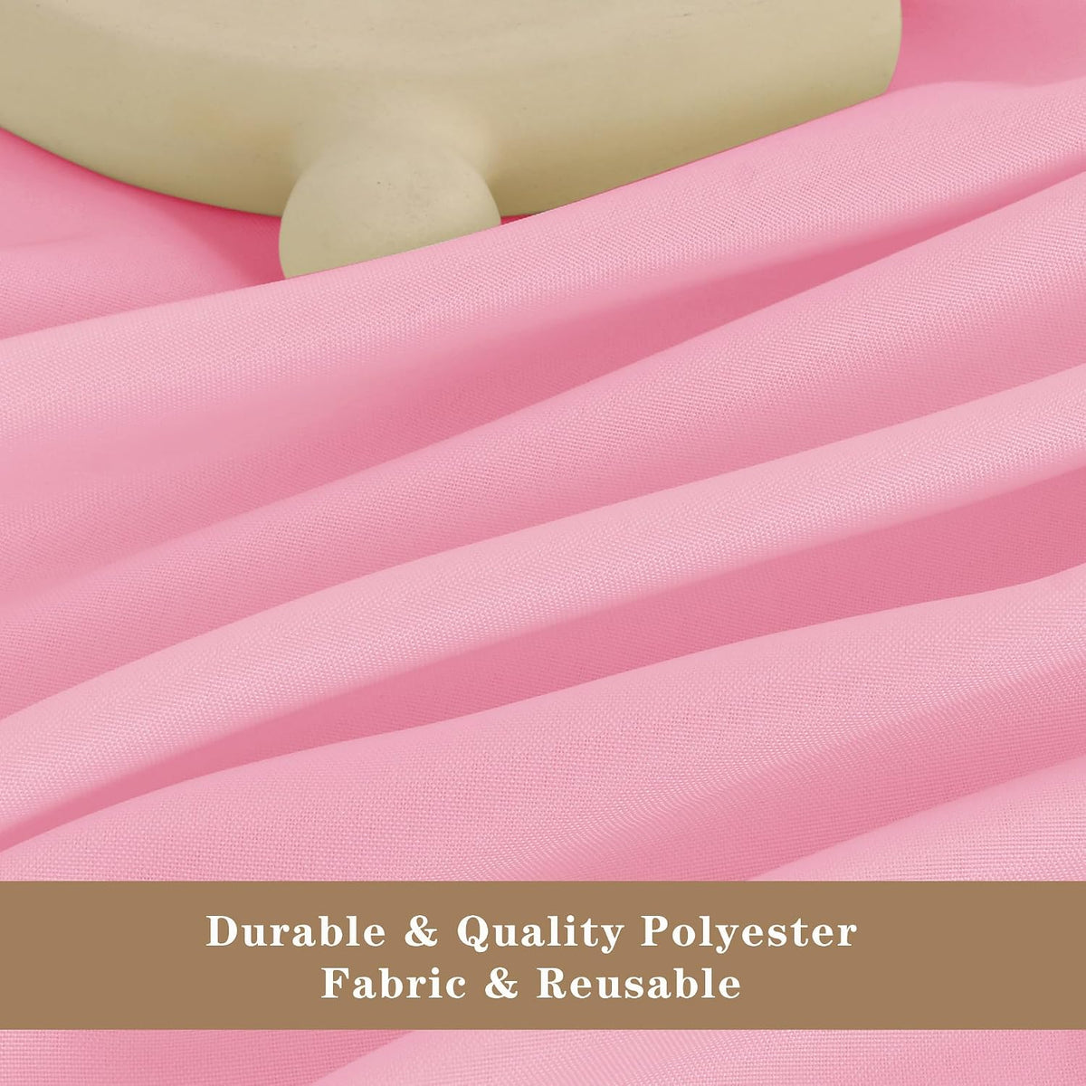 6 Pack Pink Tablecloths 120 Inch Round for 48"-96" Tables