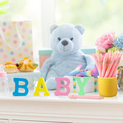 50 Pcs Baby Shower Pens for Guests It's a Boy or Girl Pens Retractable Baby Shower Favors Decorations Office School Teacher Student Writing Supplies(Pink,Girl Style)