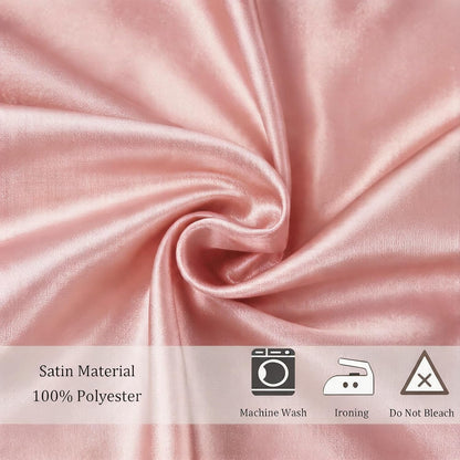 Wedding Satin Table Runners 10 Pack Universal Polyester Table Runner for Party Birthday Anniversary Retirement Engagement Banquets Graduation Bridal Shower Outdoor Events Decor (Blush Pink, 10 pcs)