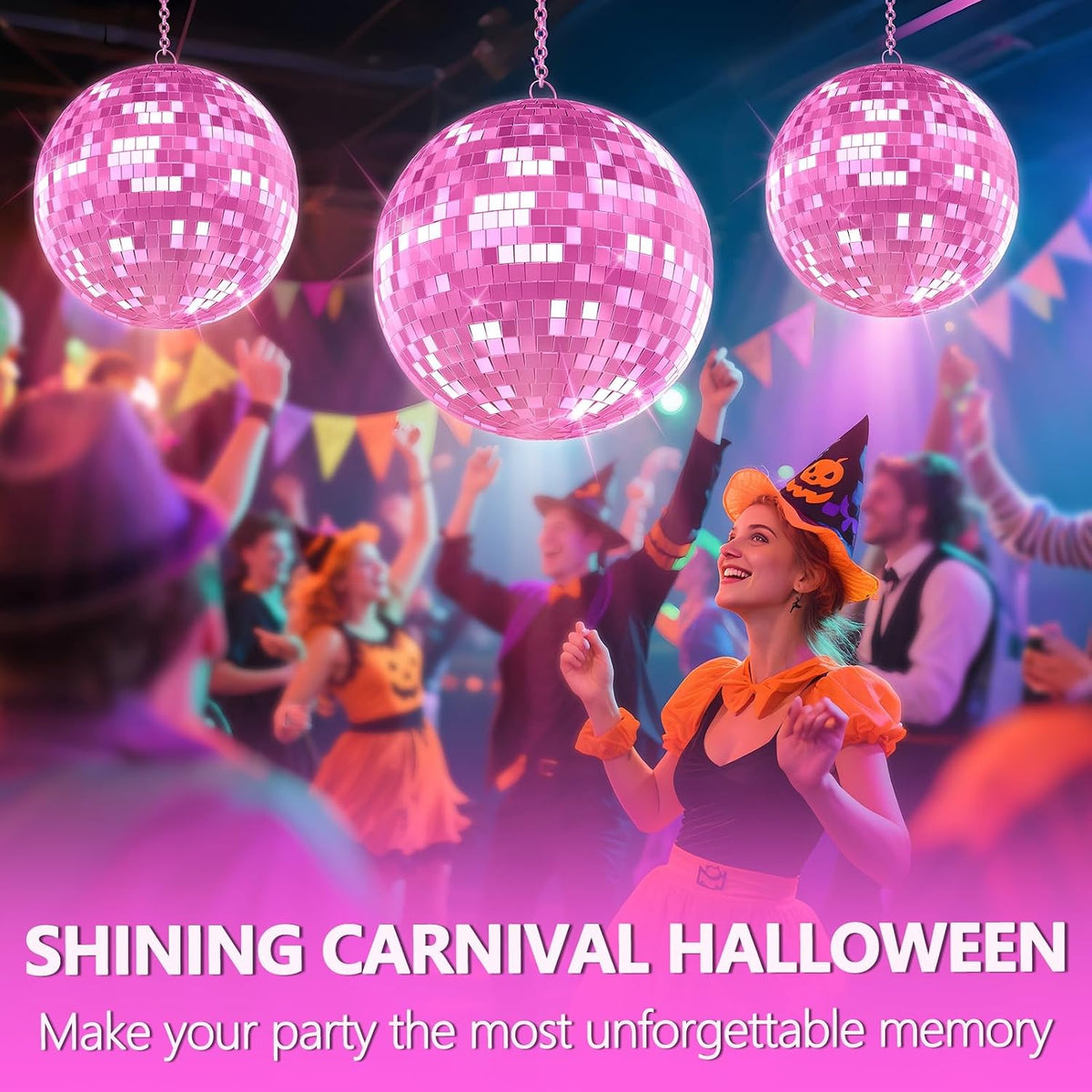16 inch Pink Disco Balls