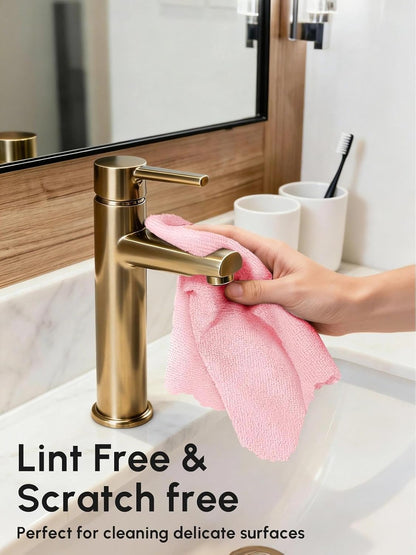 Microfiber Cleaning Cloths Roll 75 Pack 12x12 Inch Lint Free