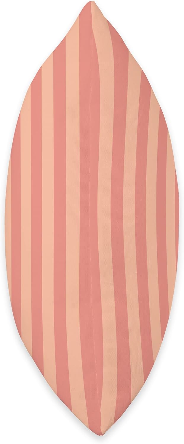 Modern Vertical Stripe Pattern Orange Peach Summer Vibes Throw Pillow